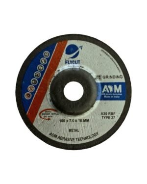 ADM 4-Inch DC Grinding Wheel – 100 × 7 × 16 mm, Black